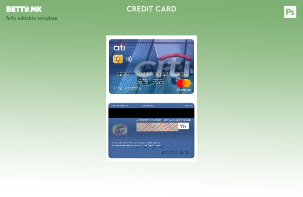 Модерен стил шаблон за мастер картички на Перу Ситибанк